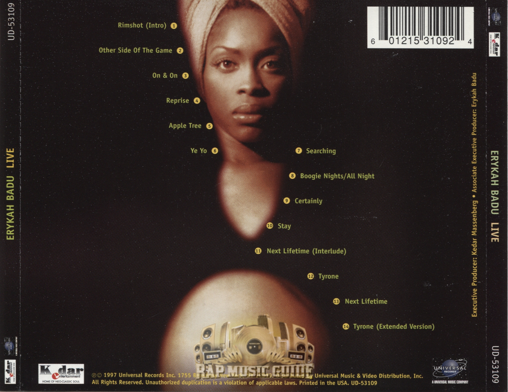 Erykah Badu - Erykah Badu Live: CD | Rap Music Guide